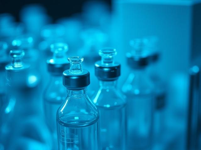 Vials of medicine in a high-tech temperature controlled chamber